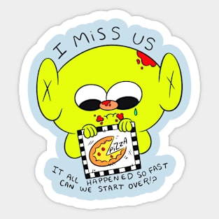 alien i miss us Sticker